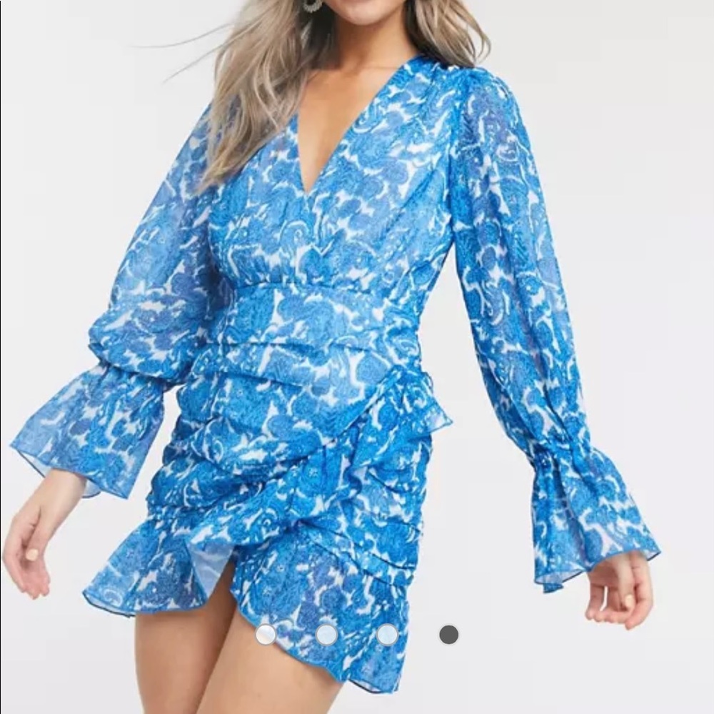 Blue mini dress- worn once!!!